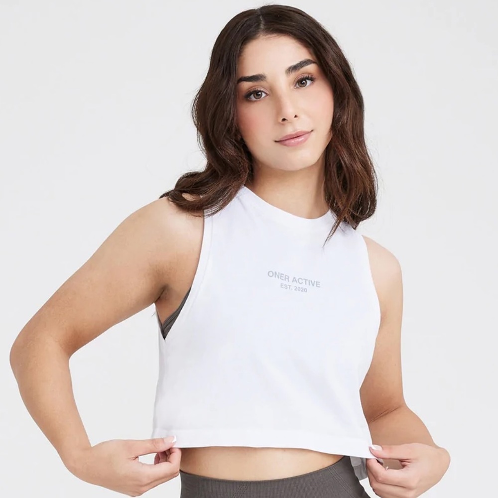 Oner Active Graphic Jersey Tank- White